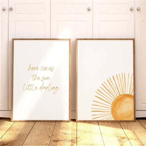 Here Comes the Sun Wall Art Set of Two – Good Prints Collective