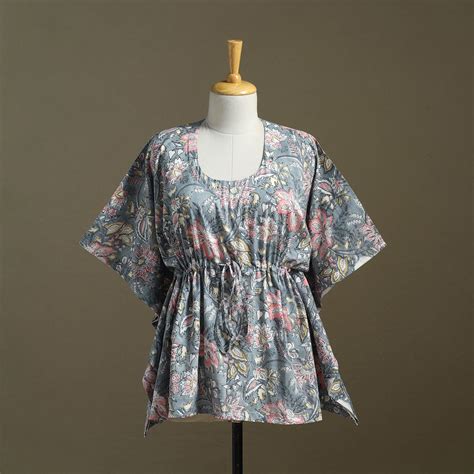 Sanganeri Block Print Cotton Kaftan (Short)