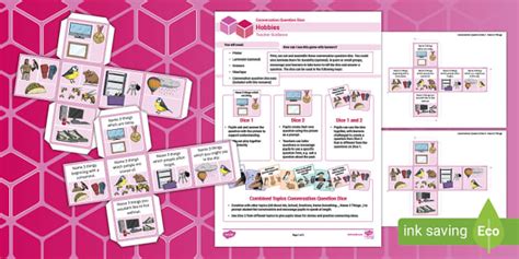 EAL Older Learners Conversation Question Dice - Name 3 Things