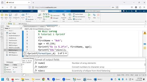 Image result for Fprintf Example MATLAB