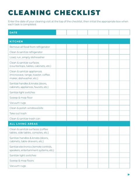 Checklist Cleaning | PDF