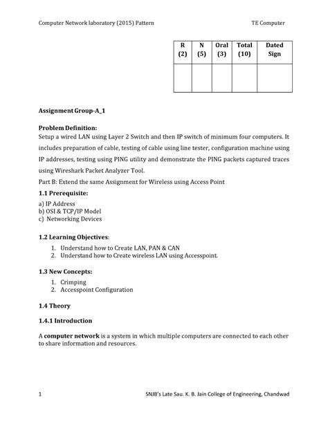 Cn manual 1 - Much Helpful study resources - Assignment Group-A ...