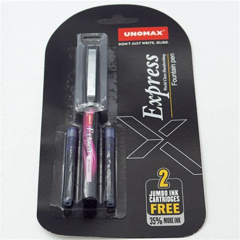 Unomax Express Pink Color Design Body With Black Color Cap Fine Nib ...