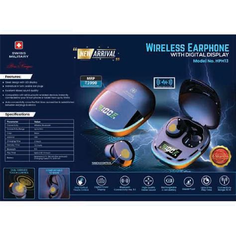 SWISS MILITARY- WIRELESS EARPHONE - HPH13 — Mudramart Corporate Giftings