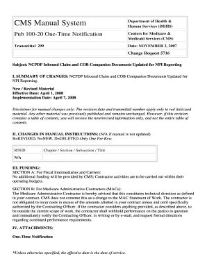 Fillable Online cms Change Request 5716 - cms Fax Email Print - pdfFiller