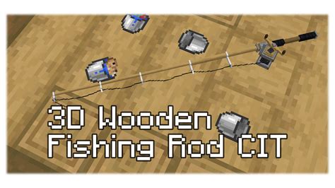3D Wooden Fishing Rod - Minecraft Resource Pack