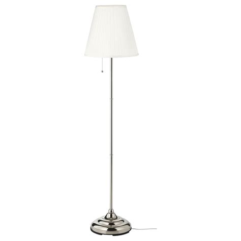 ÅRSTID Floor lamp, nickel-plated, white - IKEA