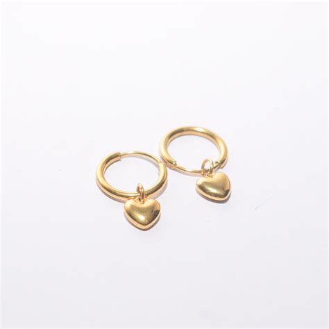 Buy Small Heart Hoop Earrings- 18k Gold Plated – PALMONAS