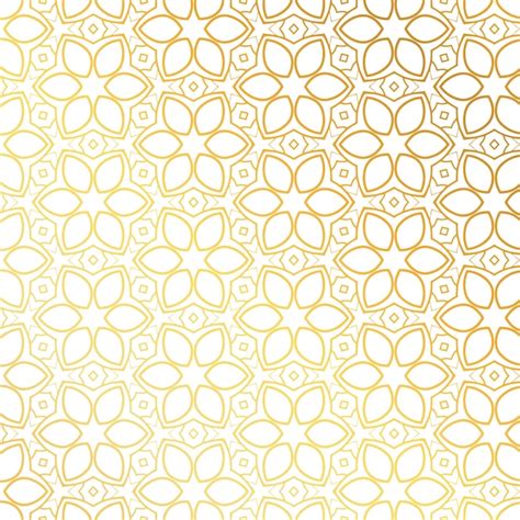 Golden pattern with floral shapes | Free Vector