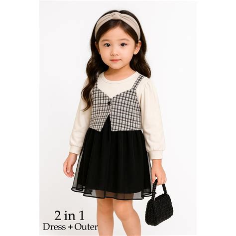 Jual Baju dress Setelan Lucu Fashion Anak Bayi Cewek Perempuan Murah TERLUCU Pergi Masha Bear ...