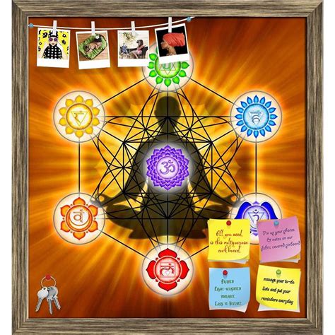 ArtzFolio Metatrons Cube & Chakras D2 | Bulletin Board Notice Pin Board ...