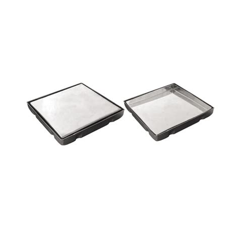TILE MARBLE DRAINER SS 304 - VIKING - ( CHR - - 100x100 mm - 4inchX4in ...