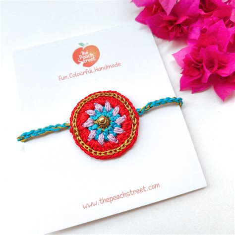 Mandala Rakhi in Red – The Peach Street