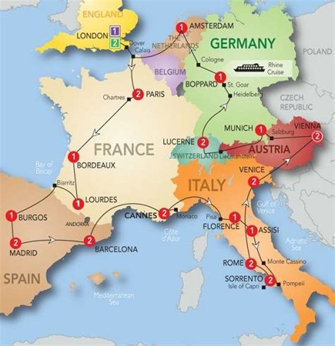Europe Trip Map 的图像结果