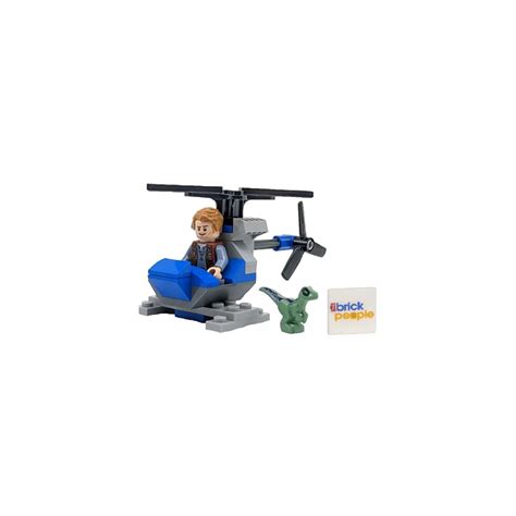 Buy LEGO Jurassic World: Owen with Helicopter and Baby Raptor Blue ...