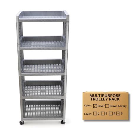 Biltoxi Plastic Multipurpose Storage Racks | 5 Shelfs Storage Organizer ...