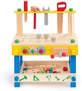 Buy Toys Uncle Solid Wood Tool Stand Set for Toddlers and Kids, Wooden ...