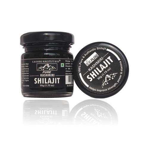 Kashmir Harvest Hub Pure Kashmiri Shilajit - 50g | Resin Form | Upto 72 ...