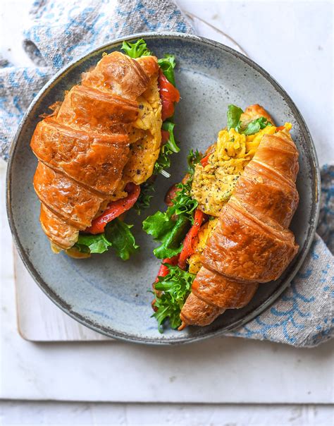 Croissant Breakfast Sandwich with Scrambled Eggs Recipe