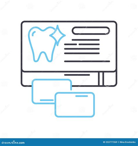 Dental Gum Line Icon, Outline Symbol, Vector Illustration, Concept Sign Stock Vector ...