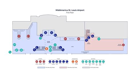 Terminal Amenities - MidAmerica St. Louis Airport (BLV) | Mascoutah, IL