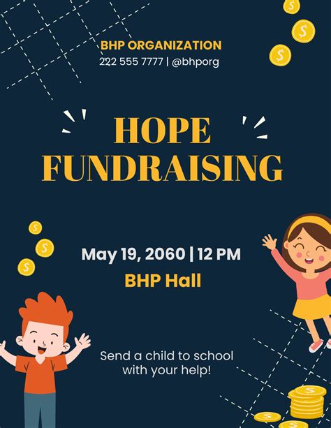 Free Fundraiser Flyer Templates, Editable and Printable