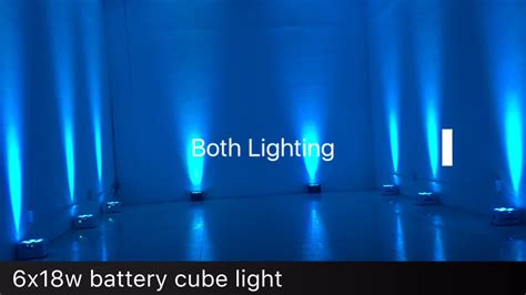 Battery Operated Light Fixtures Remote & Wifi Control Led Uplight 6x18w ...