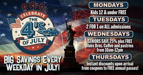 The 4s of July - Big Saving Every Weekday in July at Volo Museum!, Volo ...