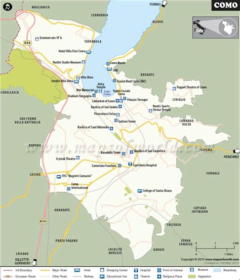 Image result for Como Italy Map