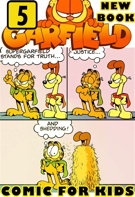 Garfield Comic For Kids: Book 5 Funny Cartoon Graphic Novel Fat Cat ...
