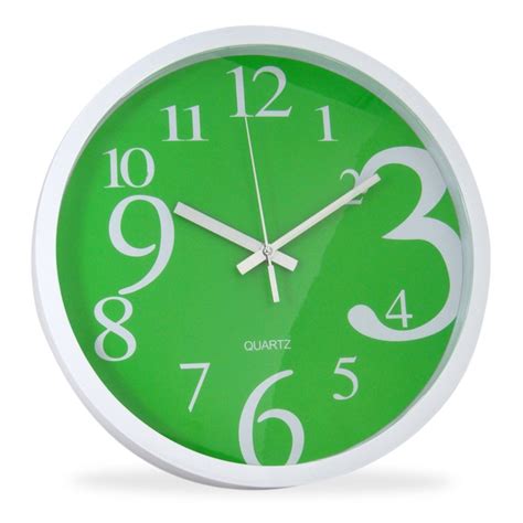 Buy Archies Round Glass Wall Clock (35 cm x 4 cm x 35 cm, Green) Online ...