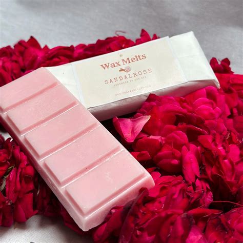 Sandalrose Wax Melt Snapbar | Handmade in Pure Soy Wax – Pravaah India