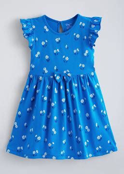 Shop Online Ruffled Floral Cotton Dress at ₹329