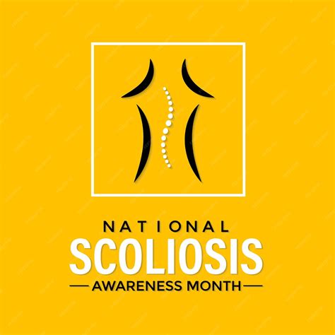 Premium Vector | Vector illustration on the theme of National Scoliosis ...