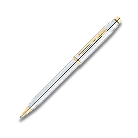 Cross Century II Medalist Ballpoint Pen Chrome with Gold Trims – Pen Store
