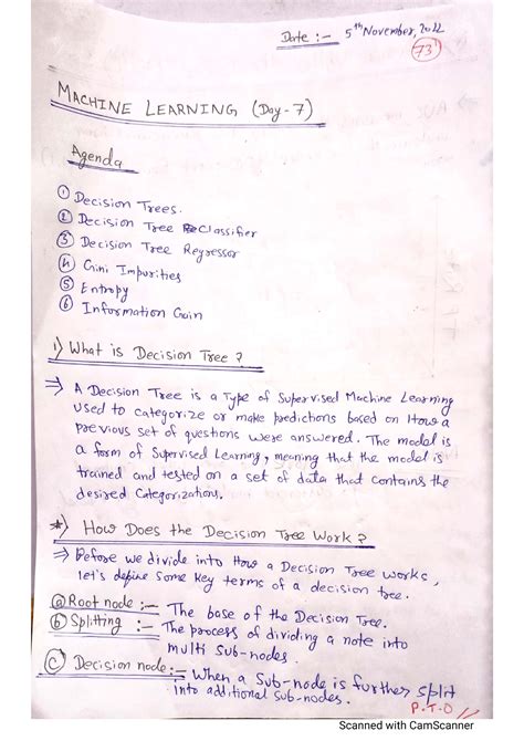 Machine Learning Handwritten Note ( Day-7 ) - Copy - Bachelor of ...