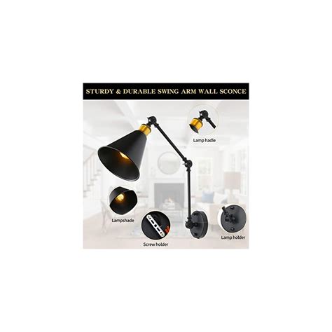 Plug in Wall Sconces, Industrial Adjustable Swing | Ubuy India