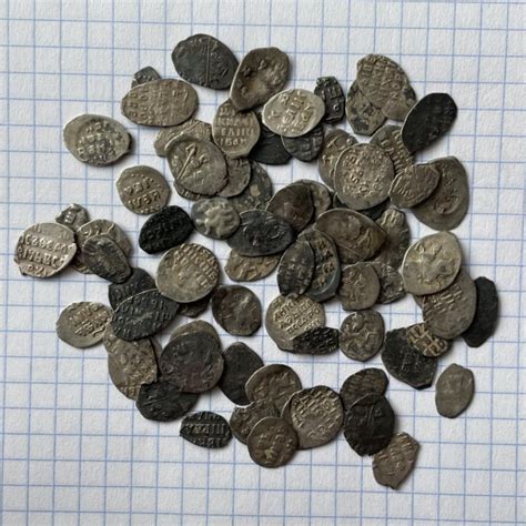 Старинные монеты-чешуя разных правителей оригинал в Москве, цена 15 000 ...