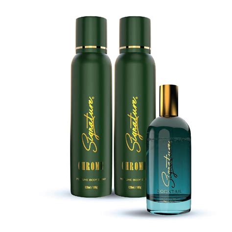 Signature Chrome No Gas Perfume Body Spray - 120 ml 0% gas For Men ...