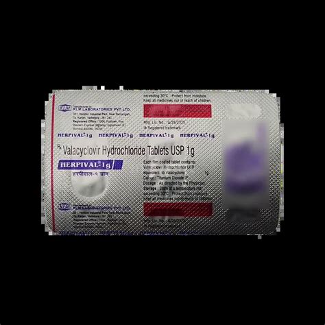 HERPIVAL 1000MG TABLET 3'S Price, Uses, Side Effects & Substitutes ...