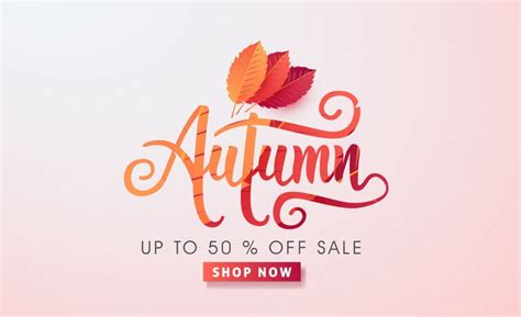 Autumn sale layout decorate with leaves for shopping sale web banner ...