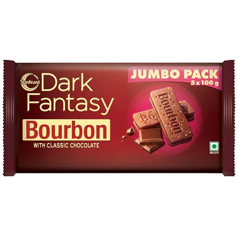 Sunfeast Dark Fantasy Bourbon, Classic Biscuit Made With Real Chocolate ...