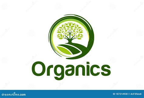 Creative Organic, and Natural Food Logo Design Stock Vector - Illustration of restaurant, modern ...