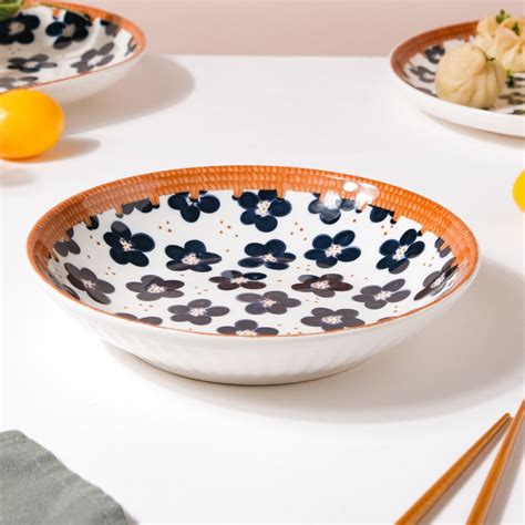 Sylvan Floral Patterned Ceramic Snack Dish 8 Inch Online - Premium ...