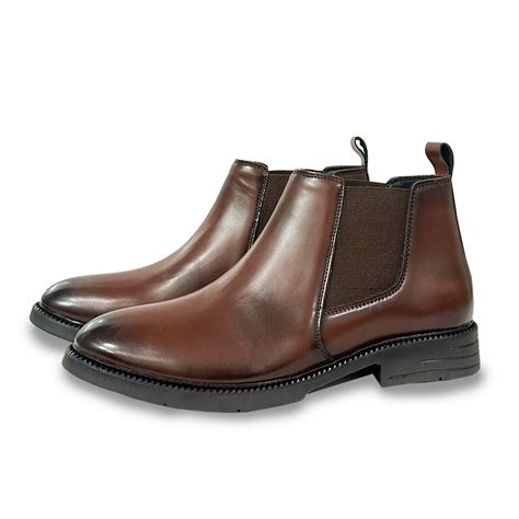 Men's Brown Chelsea Boots India | Sudbury – Premium Faux Leather ...