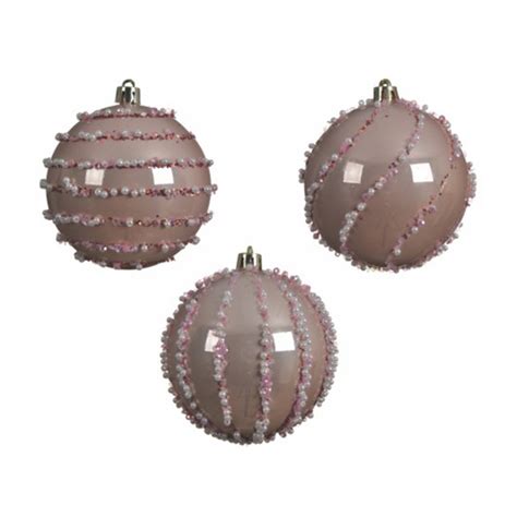 Novogodišnji ukras kugla sa perlicama PVC 020324 | Volim svoj dom