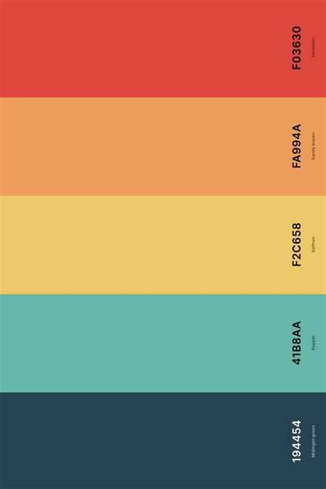 25 best sunset color palettes with names and hex codes – Artofit