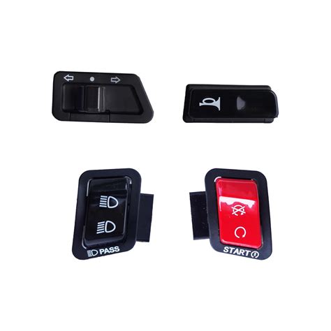 NIKAVI Modular Switches (Pack of 4) 1- Horn Switches 2-Self Start ...