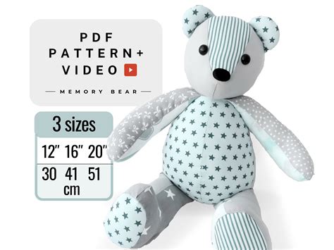 Image result for Memory Teddy Bear Patterns Free