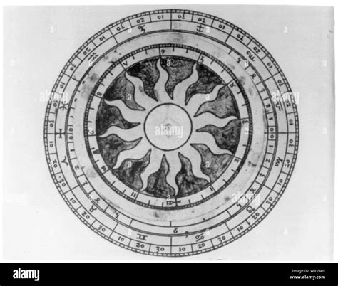 Phases of the moon a year calendar Black and White Stock Photos ...